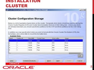 24

INSTALLATION
CLUSTER

 