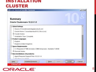 25

INSTALLATION
CLUSTER

 