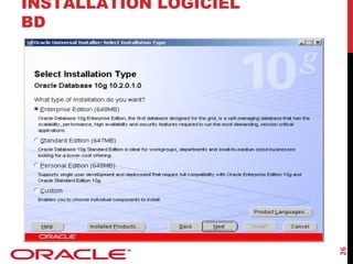 26

INSTALLATION LOGICIEL
BD

 
