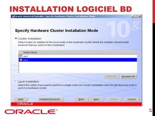 27

INSTALLATION LOGICIEL BD

 