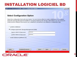 28

INSTALLATION LOGICIEL BD

 