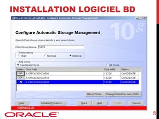 29

INSTALLATION LOGICIEL BD

 