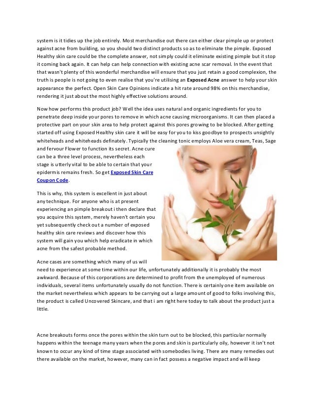 Exposed Skin Care Treatment Tips For Using The Product Correctly