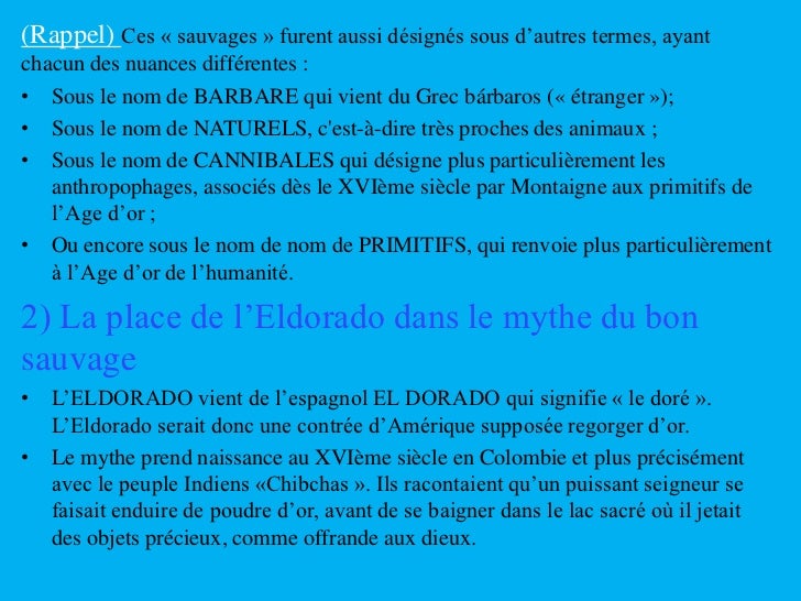 Le mythe du bon sauvage