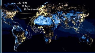 2.3 -Port de Tanger Med
FPN : Management de la logistique et transport
19
Port Tanger Med : Connexion directe et régulière avec 120 ports
dans le monde
• Plateforme logistique intégrée
• Importante capacité actuelle (3 millions EVP en 2020)
• Tanger Med extension capacité cible de 8 millions EVP
• Proximité de l’Europe : 14 km
• Amélioration de l’indexe de connectivité du Maroc
• 700 000 camions
120 Ports
56 Pays
49 Continents
 