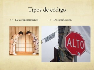 Tipos de código De comportamiento De significación 