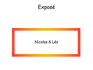Exposé




Nicolas & Léo
 