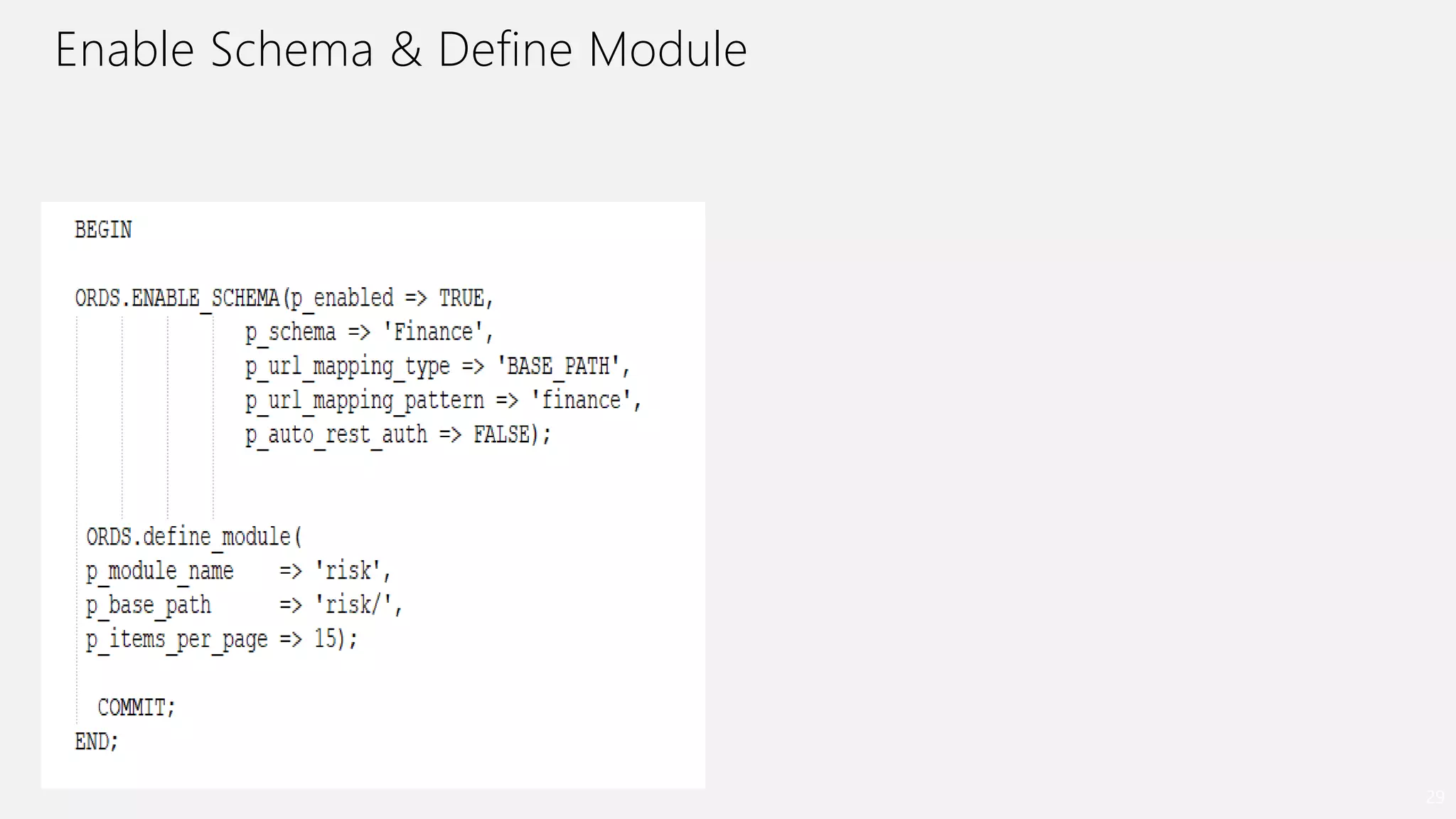 Enable Schema & Define Module
29
 