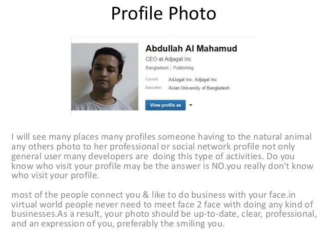 professional profile