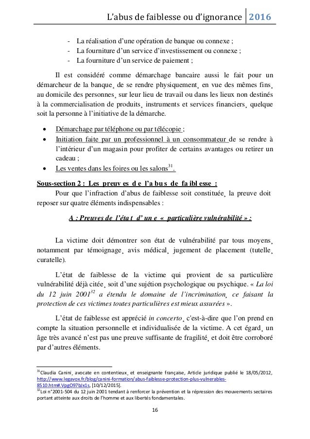 Expose Final L Abus De Faiblesse