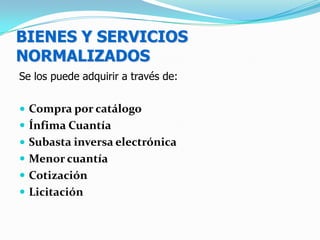 MENOR CUANTÍA BIENES Y SERVICIOS