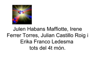 Julen Habans Maffiotte, Irene Ferrer Torres, Julian Castillo Roig i Erika Franco Ledesma  tots del 4t món. 