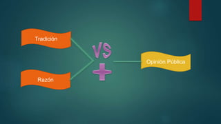 Tradición
Razón
Opinión Pública
 