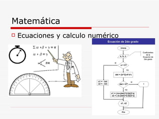 Matemática Ecuaciones y calculo numérico 