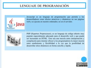 LENGUAJE DE PROGRAMACIÓN
Javascript es un lenguaje de programación que permite a los
desarrolladores crear efectos atracti...