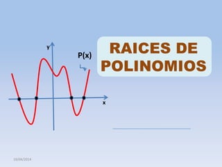 19/04/2014
RAICES DE
POLINOMIOS
P(x)
x
y
 