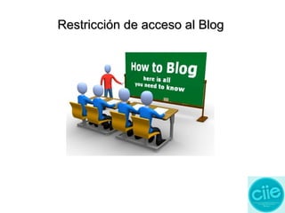 Restricción de acceso al BlogRestricción de acceso al Blog
 