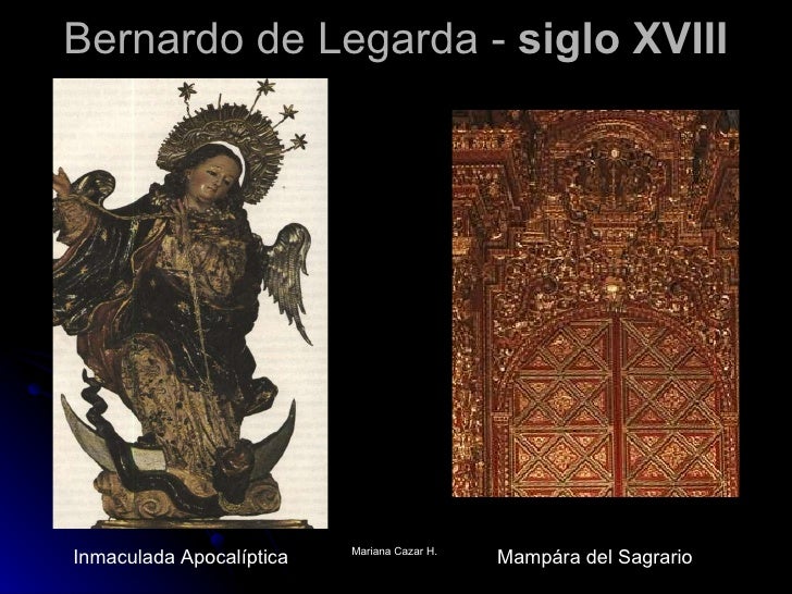 Bernardo de Legarda -  siglo XVIII Inmaculada Apocalíptica Mampára del Sagrario  