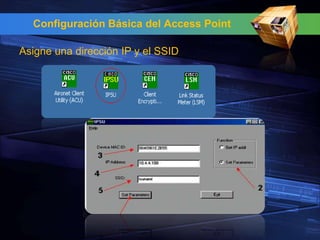 Configuración Básica del Access Point

Asigne una dirección IP y el SSID




             6
 