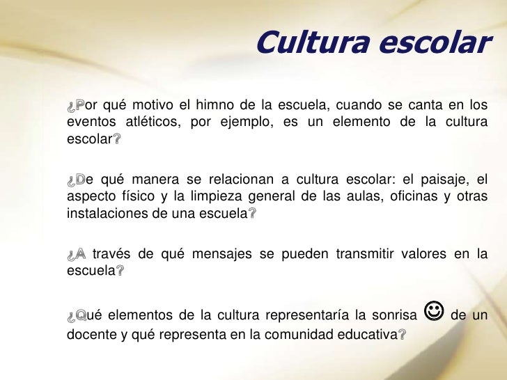 Cultura escolar