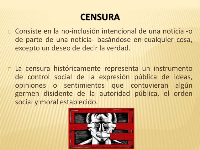 Control en los medios y censura