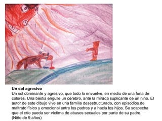 Un sol agresivo Un sol dominante y agresivo, que todo lo envuelve, en medio de una furia de colores. Una bestia engulle un...