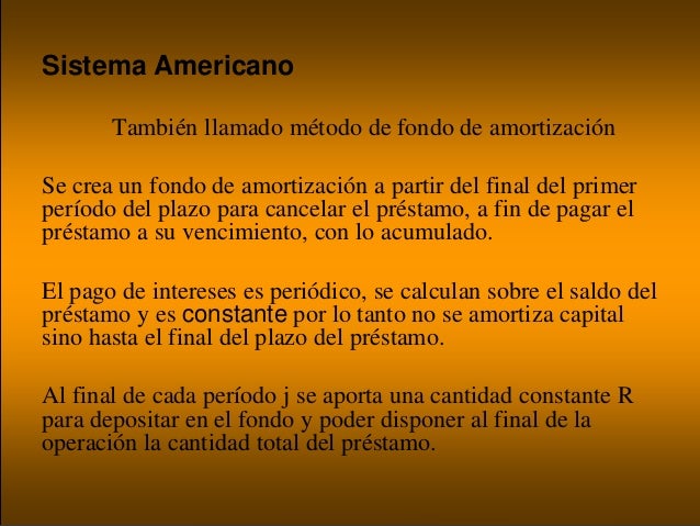 Tipos de amortización en matematica financiera