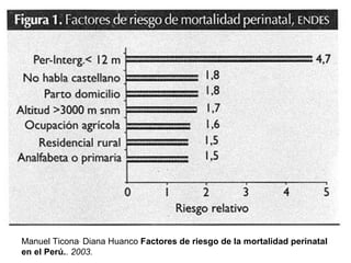 Manuel Ticona ,  Diana Huanco  Factores de riesgo de la mortalidad perinatal en el Perú. . 2003. 