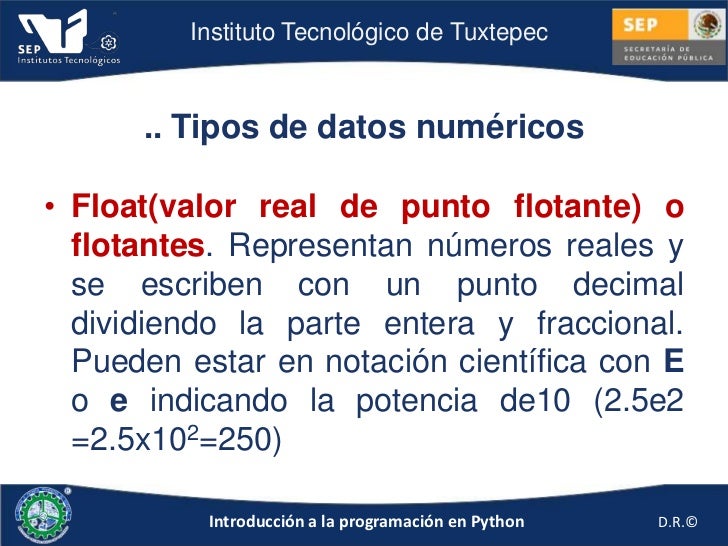Tipos de datos numéricos en Python