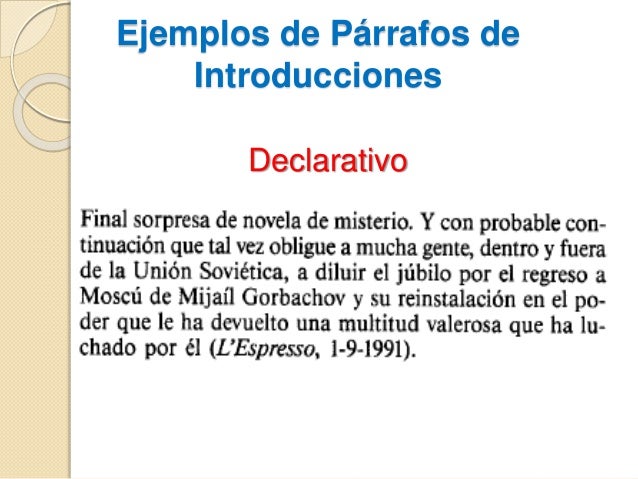 Exposición parrafo introduccion