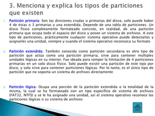 Exposición particiones y disco duros | PPTX