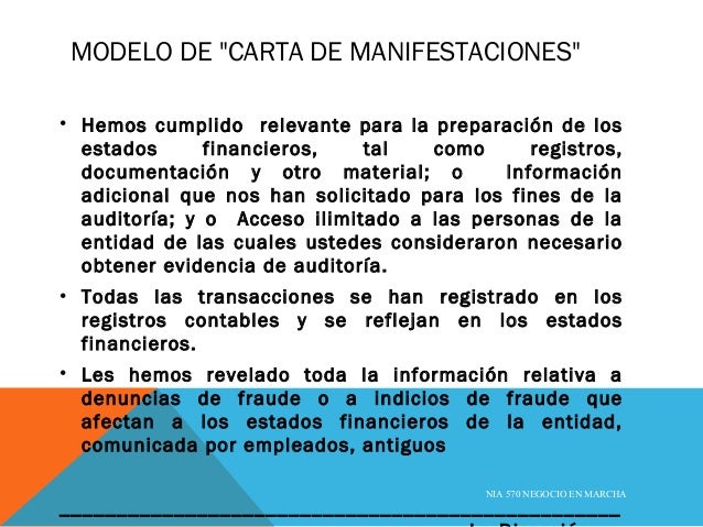 Exposición que debemos presentar