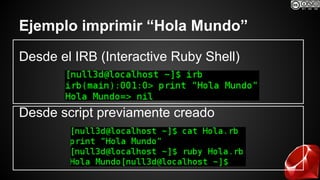 Ruby Shell Lenguaje de programación Ruby | PDF