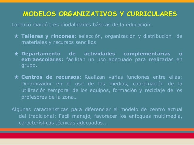 Resultado de imagen de Modelos organizativos y curriculares de los centros de Educación infantil y primaria.
