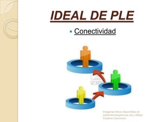 IDEAL DE PLE


Conectividad

Imagenes libres disponibles en
publicdomainpictures.net y 500px
Creative Commons

 