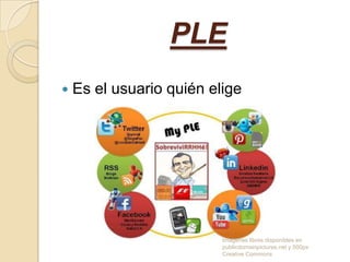 PLE


Es el usuario quién elige

Imagenes libres disponibles en
publicdomainpictures.net y 500px
Creative Commons

 