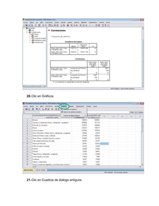 20. Clic en Gráficos




21. Clic en Cuadros de dialogo antiguos
 