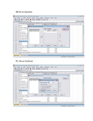 16. Clic en Opciones




17. Clic en Continuar
 