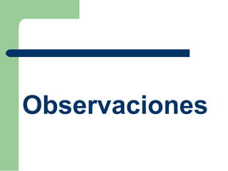 Observaciones
 