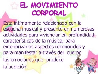 Recursos adecuadosPAPEL DE MAESTRODebe tener una preparación adecuada y conocer bien los contenidos musicales a enseñar.Para tener en cuenta por el maestro:La tarea cotidiana