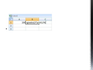 FORMULA: =grados(3*pi(casilla a convertir)/4)