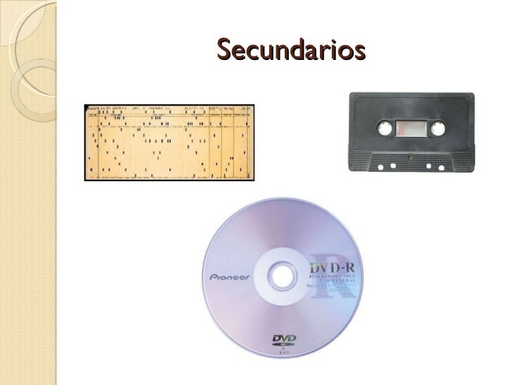 Dispositivos de almacenamiento secundario