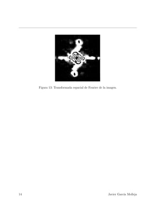 Figura 13: Transformada espacial de Fourier de la imagen.




14                                                     Javier García Molleja
 