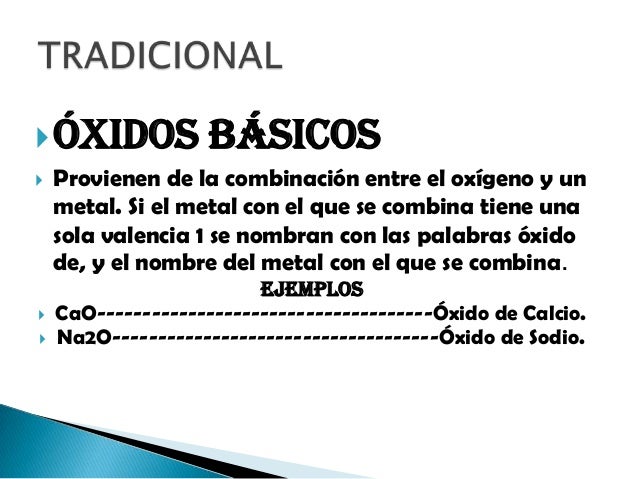 OXIDOS Y PEROXIDOS
