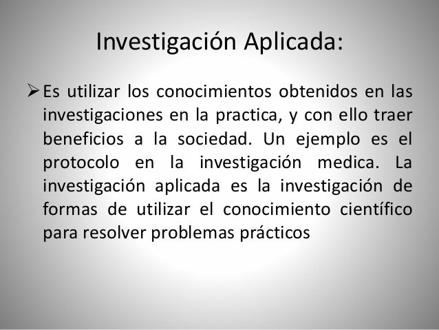 Exposicion tipos de investigacion