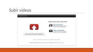 Subir videos
 