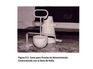 Figura 9.2. Cono para Prueba de Revenimiento
Contrastando con la Bola de Kelly.
 