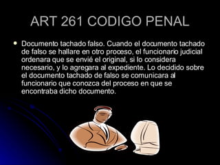ART 261 CODIGO PENAL ,[object Object]