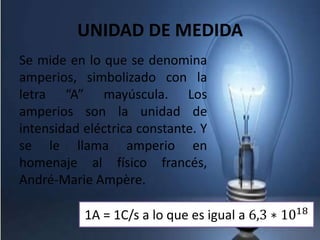 Medida de la Corriente Eléctrica | PPTX