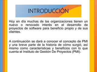 exposicion de fundamentos de pmi | PPTX